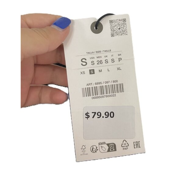 Zara Womens Camisole Top S Black Floral Embellished Beaded Sheer 6895/097 NWT - Picture 7 of 16